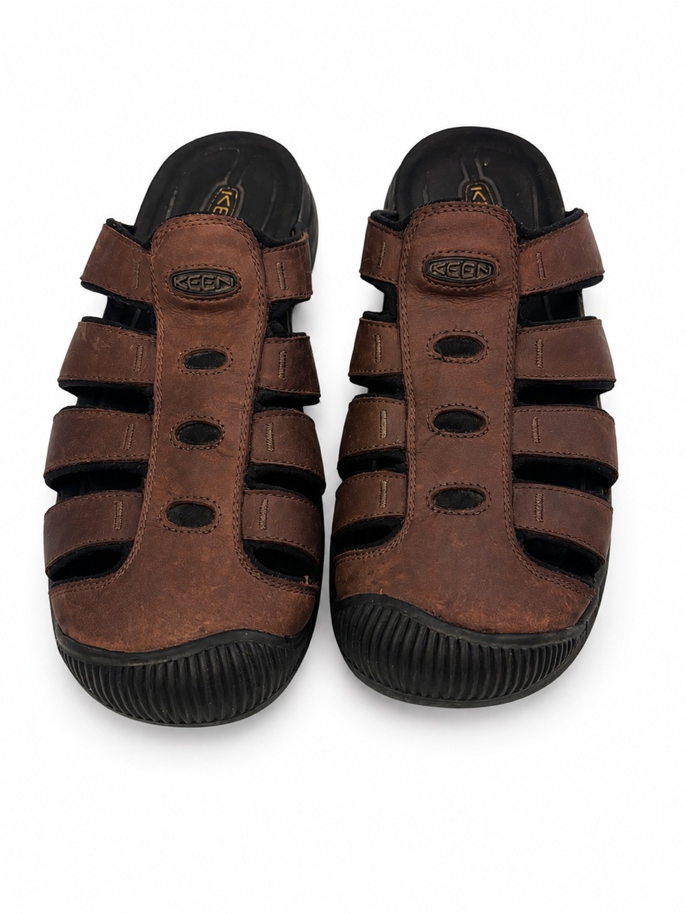KEEN Men’s Brown Leather Closed Toe Sandals Size 12 | Fisherman Hiking